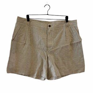 Patagonia Womens Chambray Island Hemp Shorts Gray Heathered Pockets 18 NEW